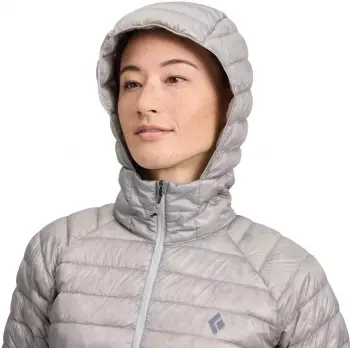 Black Diamond Deploy Down Hoodie Jacke grau – Konstruktion und Temperaturregulierung am Aufstieg