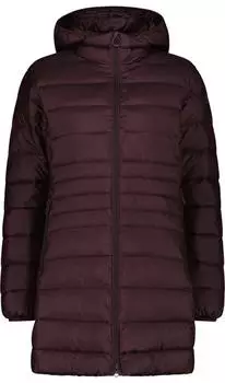 CMP Woman Jacket Zip Hood Quilted Coat with Detachable Hood (36K2126M) black berry mel.