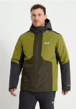 Jack Wolfskin Stonetrail 2L Ins Jacket Isolationsjacke mit Kapuze (A66330) khakigr&uuml;n
