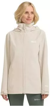 Jack Wolfskin Trailtime 2l Jacket Women Wasserdichte Regenjacke mit Kapuze Damen beige (A63902_A0084)