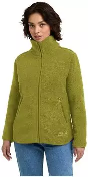 Jack Wolfskin High Curl Jacket Women Warme Fleecejacke Midlayer Damen green (A65073_E0337)