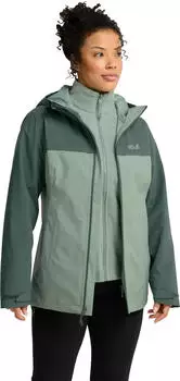 Jack Wolfskin Moonrise 2 3in1 JKT W 3-in-1-Funktionsjacke (A66361) green zinnia