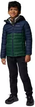 Columbia Powder Lite II Hooded Jacket (2090023) rain forest/collegiate navy