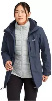 Jack Wolfskin Hunberg 2 3in1 Jacket Women Wasser- & Winddichte 3-in-1 Jacke Damen blue (A66358_C0412)