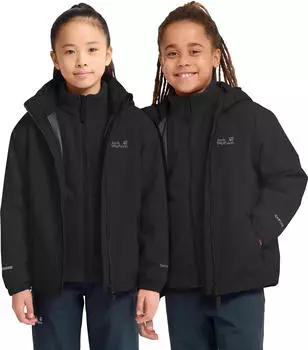 Jack Wolfskin Iceland 3in1 Jacket Kids Wasserdichte 3-in-1 Jacke Kinder black (A66160_6000)