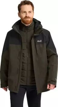 Jack Wolfskin Romberg 2 3in1 Jacket Men Wasserdichte Isolierende 3-in-1 Jacke Herren green (A66289_E0205)