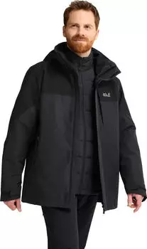 Jack Wolfskin Romberg 2 3in1 Jacket Men Wasserdichte Isolierende 3-in-1 Jacke Herren grey (A66289_6350)