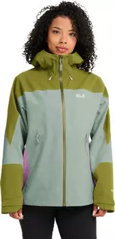 Jack Wolfskin Rockpaw 3l Jacket Women Wasserdichte Regenjacke mit Kapuze Damen multi color reen (A65871_T0618)