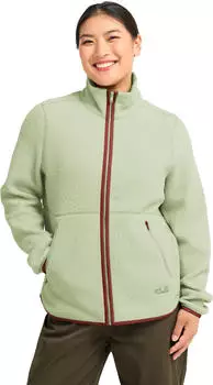 Jack Wolfskin Lite Curl Fz Women Warme Fleecejacke Full-Zip Midlayer Damen green (A65751_E0338)