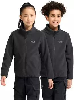 Jack Wolfskin Taunus 200 Fz Kids Fleecejacke Full-Zip mit 3-in-1 System Kinder black (A66237_6000)
