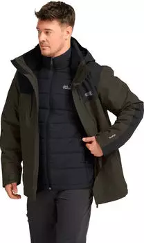 Jack Wolfskin Jasper Pro 3in1 Jacket Men Wasserdichte 3-in-1 Jacke Herren green (A66293_E0205)