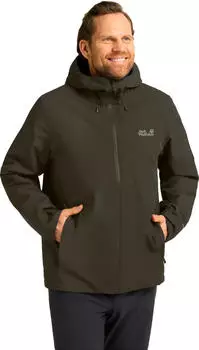 Jack Wolfskin Wisper Ins Jacket Men Wasserdichte Isolationsjacke mit Kapuze Herren green (A61870_E0205)