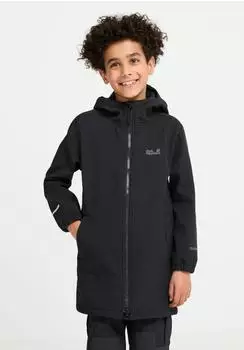 Jack Wolfskin Fourwinds Coat Kids Winddichter Mantel Kinder black (A66171_6000)