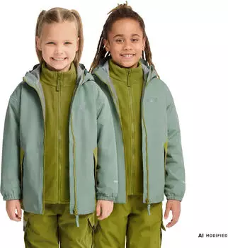 Jack Wolfskin Iceland 3in1 Jacket Kids Wasserdichte 3-in-1 Jacke Kinder green (A66160_E0272)