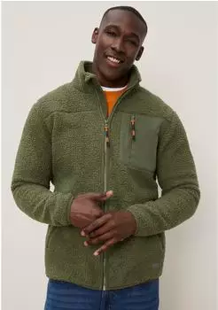 KangaROOS Fleecejacke Teddy Fleece mit Brusttaschen (22070208) dunkelgr&uuml;n