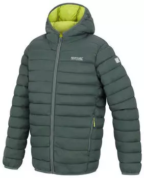 Regatta Marizion Kapuzen-Isolierjacke Kinder (RKN148) dark forest green/wild lime