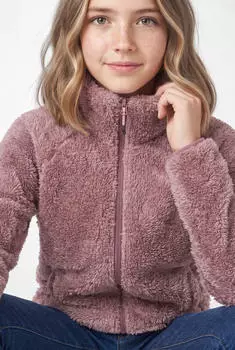 Icepeak Loma S2 Midlayer Teddyfleece Jacke (251886638I) schwarz/amethyst