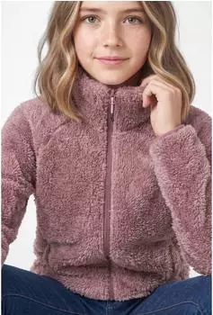 Icepeak Loma S2 Midlayer Teddyfleece Jacke Kids (251886638I) schwarz