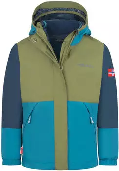Trollkids Kjerak 3in1 Jacke Kinder pine green/dark marine/mystic blue