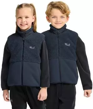 Jack Wolfskin Ice Curl Vest Kids Warme Fleeceweste Midlayer Kinder blue (A66238_C0412)