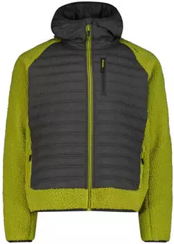 CMP Man Jacket Hybrid Fix Hood (36P1437) black pine