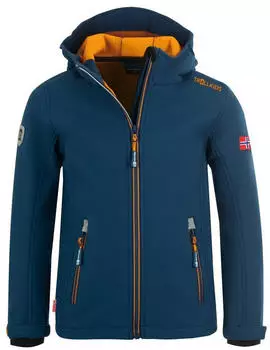 Trollkids Trollfjord Softshell Veste (140923861) mystic blue/golden yellow