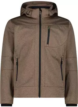 CMP Melierte Softshell-Herrenjacke mit abnehmbarer Kapuze (3A01787N-M) teak mel.