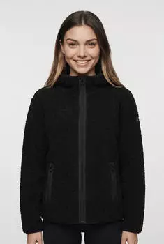 CMP Damen Jacke Fix Hood Bonded Teddy (36P2916) nero