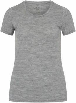 Icebreaker Women's Tech Lite Short Sleeve Low Crewe gritstone heather