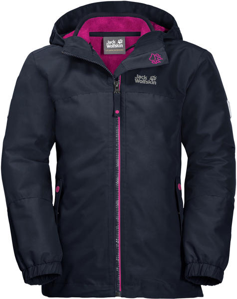 Jack Wolfskin Iceland 3in1 Jacket Girls midnight blue