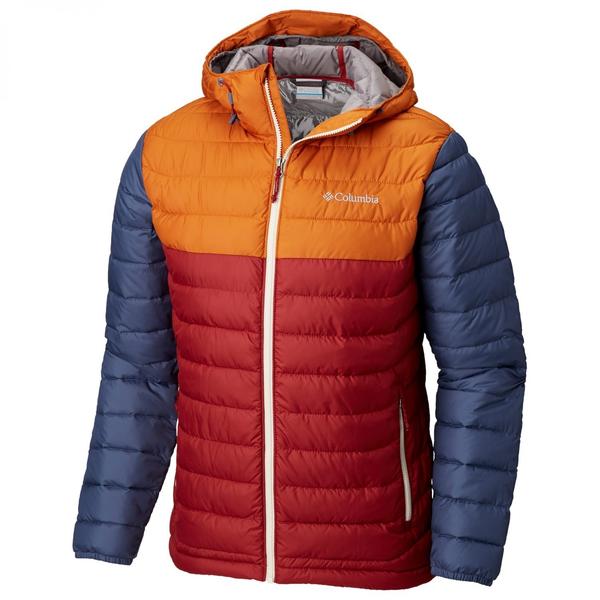 Columbia Powder Lite Hooded Jacket red element/bright copper