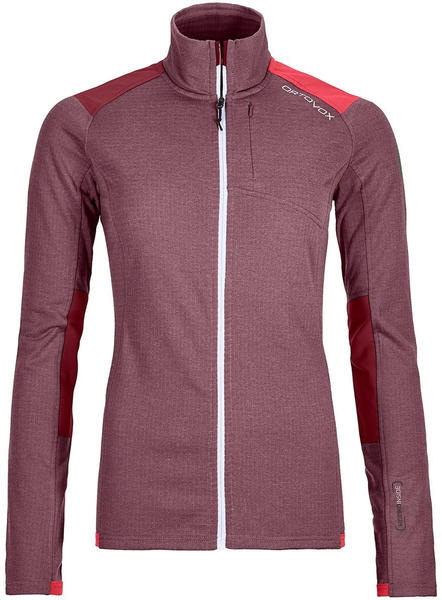 Ortovox Fleece Light Grid Jacket Women dark wine