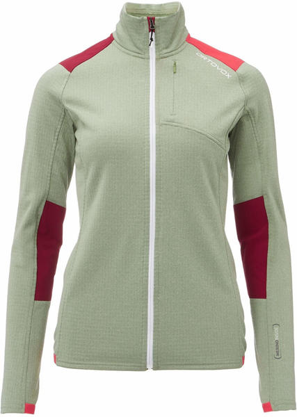 Ortovox Fleece Light Grid Jacket Women green isar