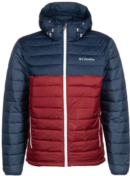 Columbia Powder Lite Hooded Jacket red jasper/collegiate navy