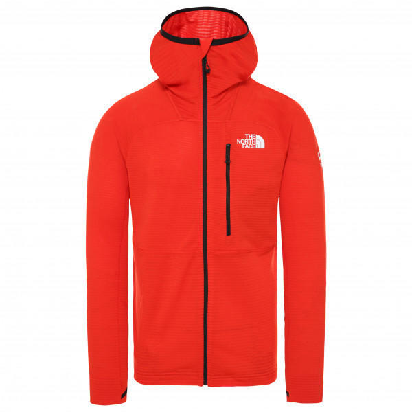The North Face Summit L2 Power Grid LT Hoodie fiery red