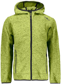 CMP Boy Fleece Jacket Fix Hood (3H60844-E413= limegreen