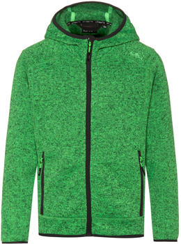 CMP Boy Fleece Jacket Fix Hood (3H60844-05EF) verde fluo/mel anthracite