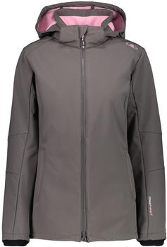 CMP Woman Softshell Jacket With Comfortable Long Fit (3A22226) arabica/candy
