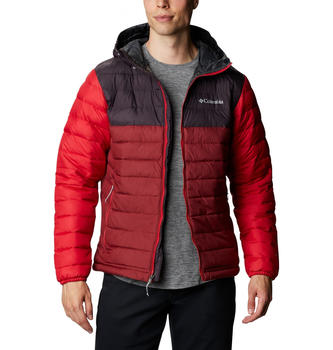 Columbia Powder Lite Hooded Jacket red jasper/dark purple/mountain red