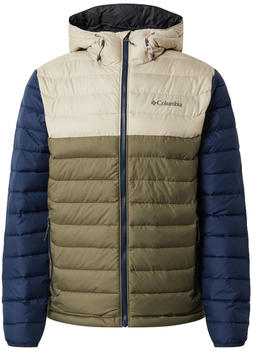Columbia Powder Lite Hooded Jacket stone green/fossil/collegiate navy