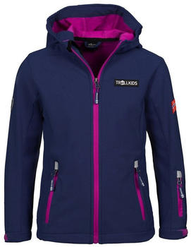 TROLLKIDS Softshelljacke "Oslofjord" in Dunkelblau - 128