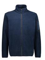 CMP Men's Fleece Jacquard-Knit-Tech Jacket (38H2237) blue ink