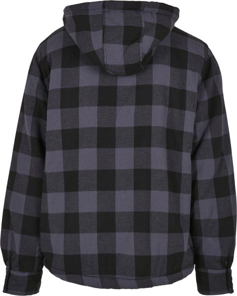 Ausstattung & Material & Pflege Brandit Textil Brandit Lumberjacket hooded black/grey Gingham, Größe 5XL