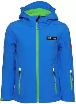 TROLLKIDS Softshelljacke Oslofjord Wasserabweisend blau 140