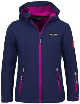 TROLLKIDS Softshelljacke "Oslofjord" in Dunkelblau - 116