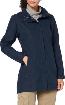 CMP Women long Rain Jacket in Ripstop (39X6646) black blue