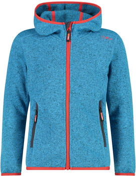 CMP Girl Fleece-Jacket Knit-Tech ( 3H19825-03LH) azzurro-bianco