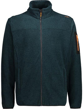 CMP Mens Fleece Jacquard-Knit-Tech Jacket (38H2237) petrolio