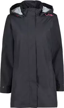 CMP Women long Rain Jacket in Ripstop (39X6646) anthracite