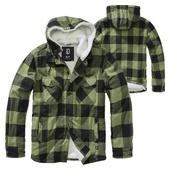 Brandit Textil Brandit Outdoorjacke Brandit Lumber Check Shirt hooded mit Teddyfutter & Kapuze bunt L